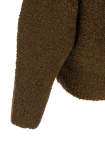 Toteme Bouclé Turtleneck Sweater Brown