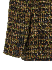 Saint Laurent Bouclé Tweed Blazer Gold