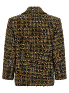 Saint Laurent Bouclé Tweed Blazer Gold, view 2