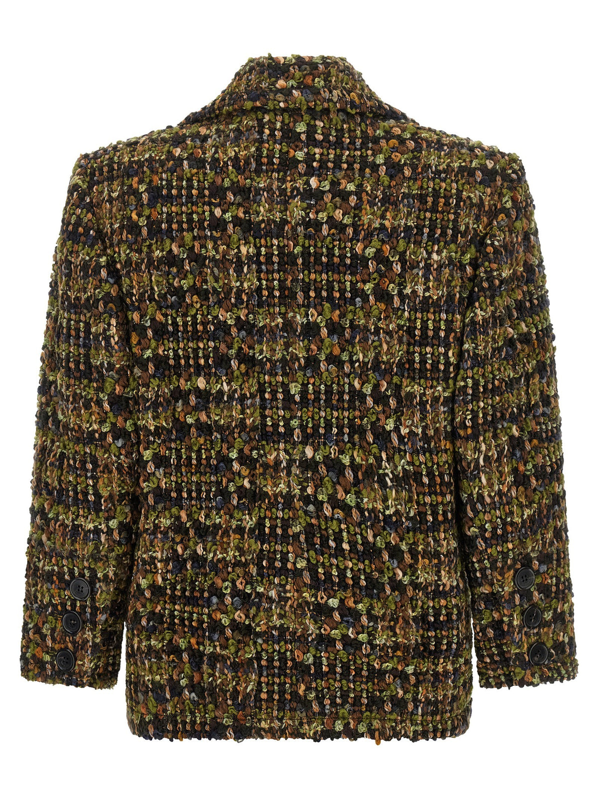 Saint Laurent Bouclé Tweed Blazer Gold