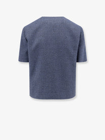 Dior Women's Bouclé Virgin Wool Blend Blazer Blue Dior