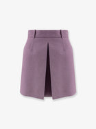 Dior Women's Bouclé Virgin Wool Blend Skirt Purple