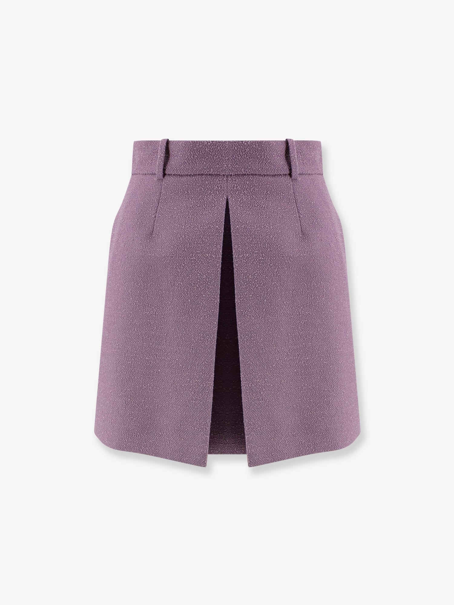 Dior Women's Bouclé Virgin Wool Blend Skirt Purple