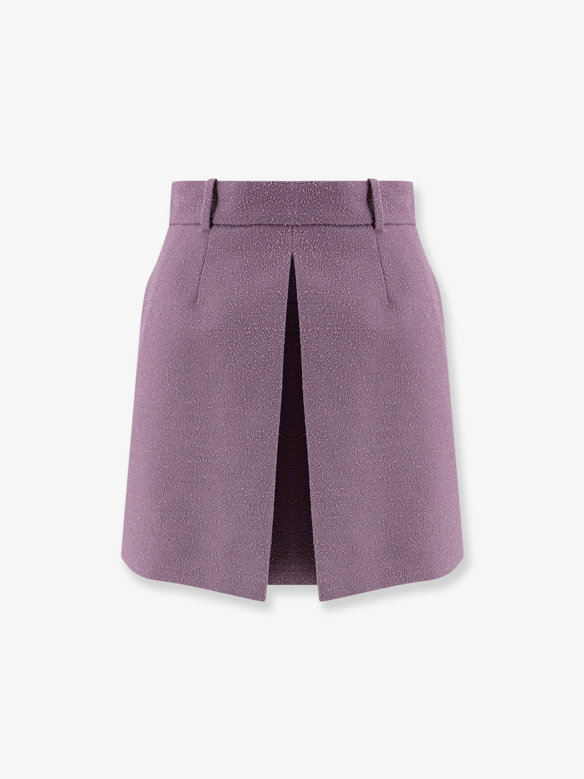 Dior Women's Bouclé Virgin Wool Blend Skirt Purple