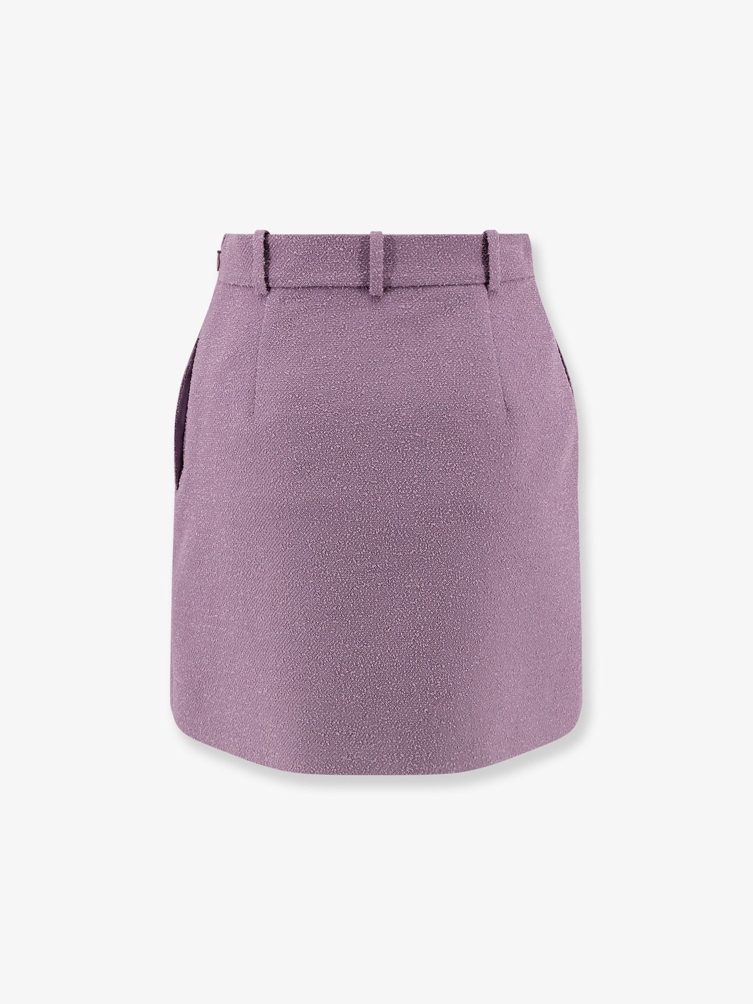 Dior Women's Bouclé Virgin Wool Blend Skirt Purple