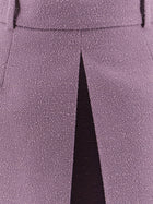 Dior Women's Bouclé Virgin Wool Blend Skirt Purple, view 3