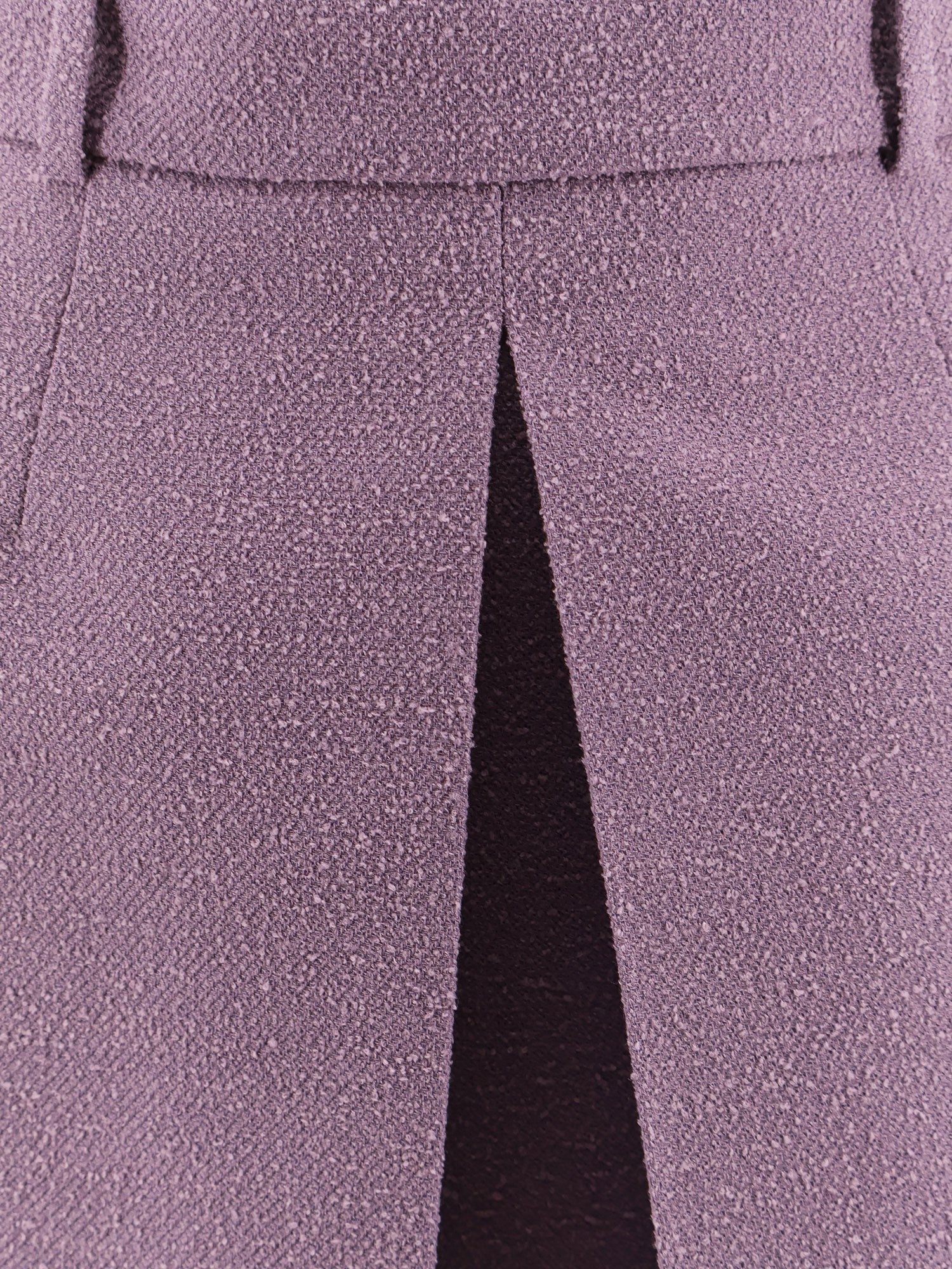 Dior Women's Bouclé Virgin Wool Blend Skirt Purple