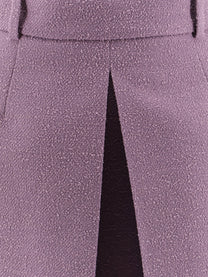 Dior Women's Bouclé Virgin Wool Blend Skirt Purple