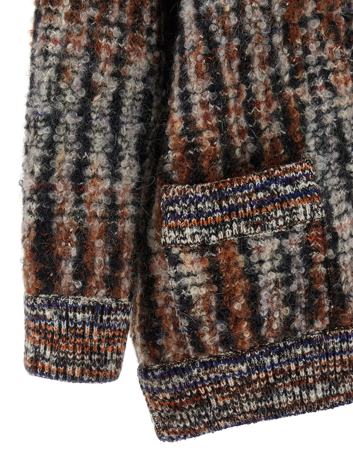 Missoni Bouclé Wool Cardigan Gold, view 4