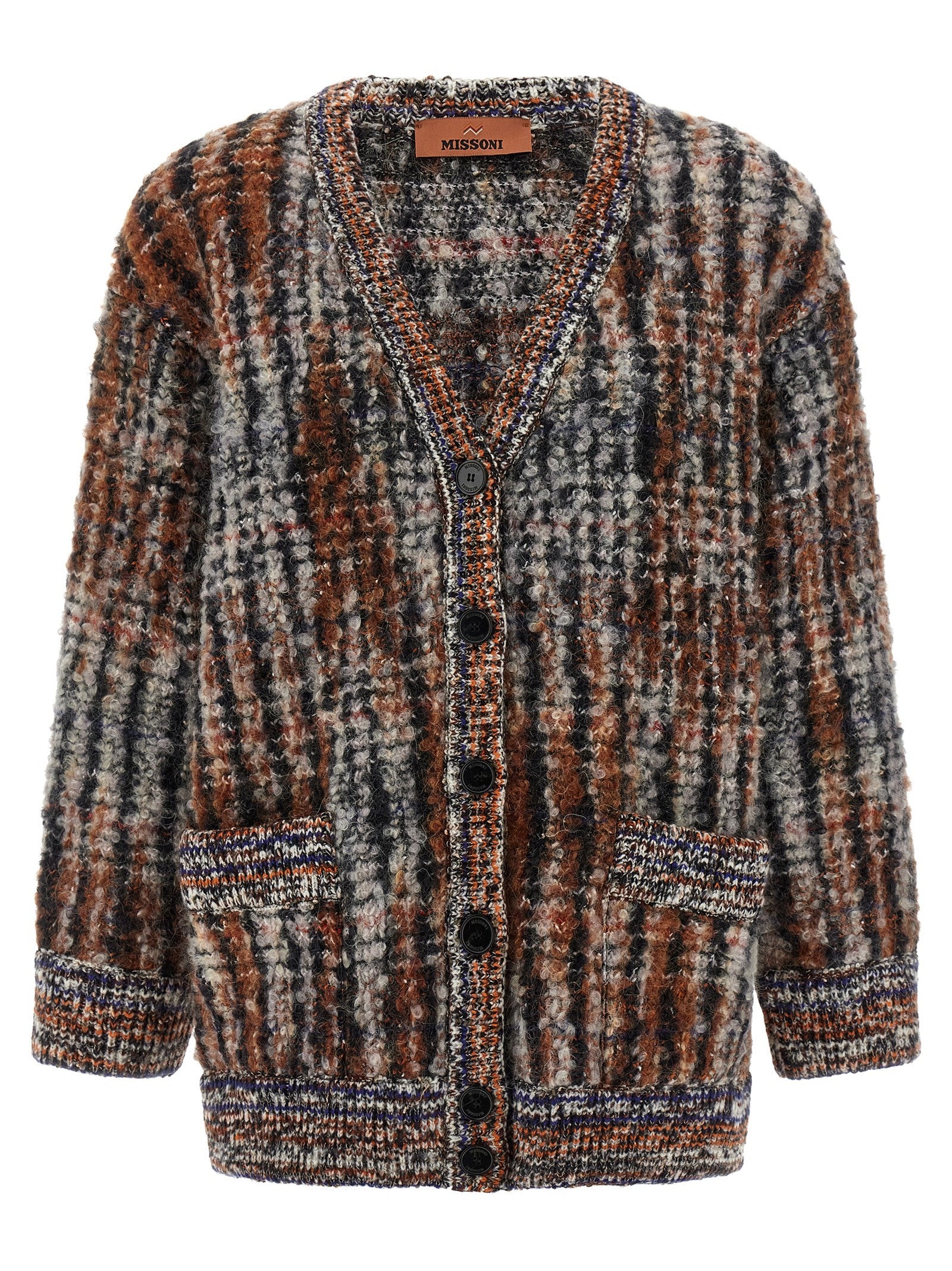 Missoni Bouclé Wool Cardigan Gold