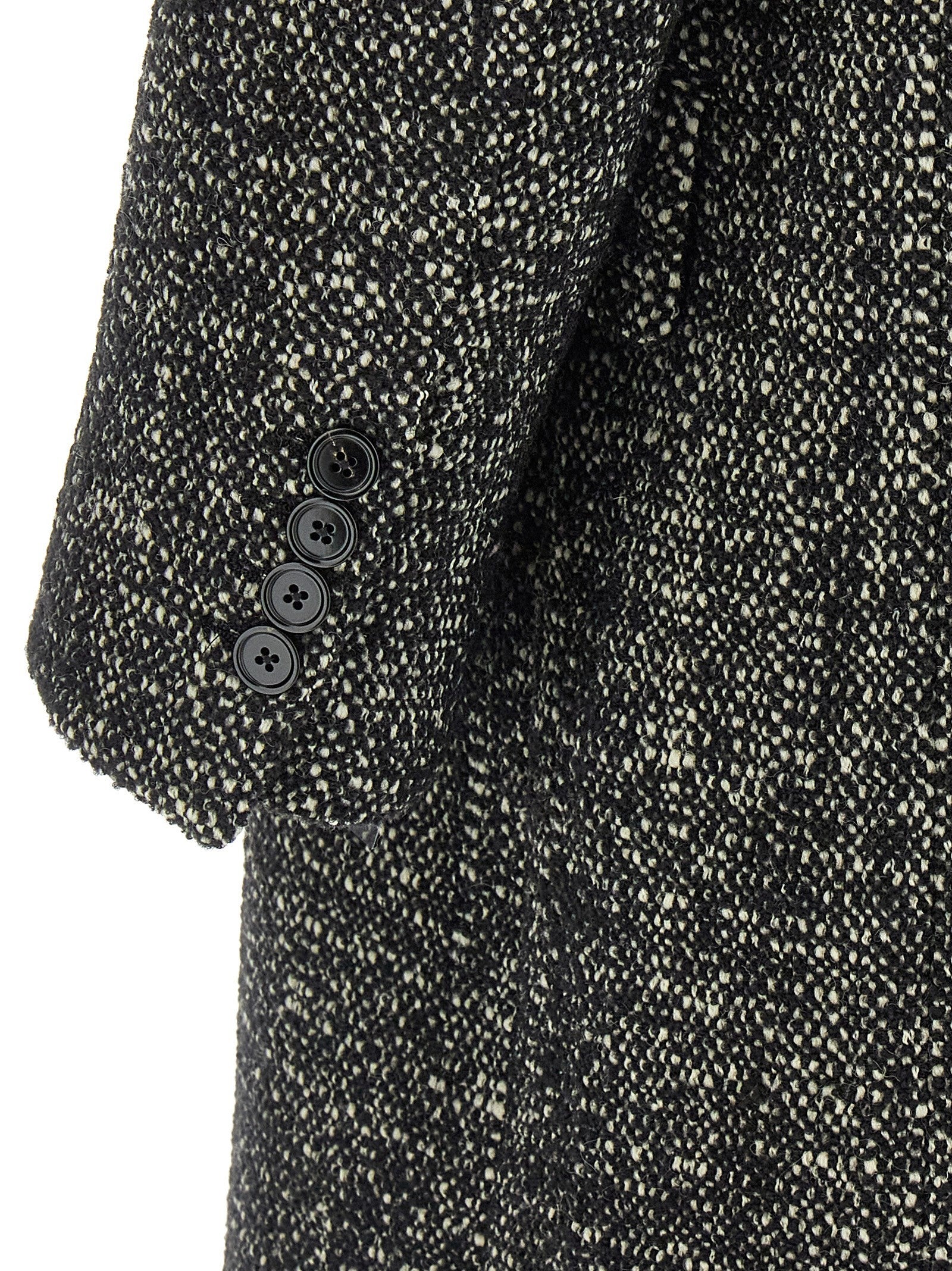 Dolce &amp; Gabbana Bouclé Wool Coat White