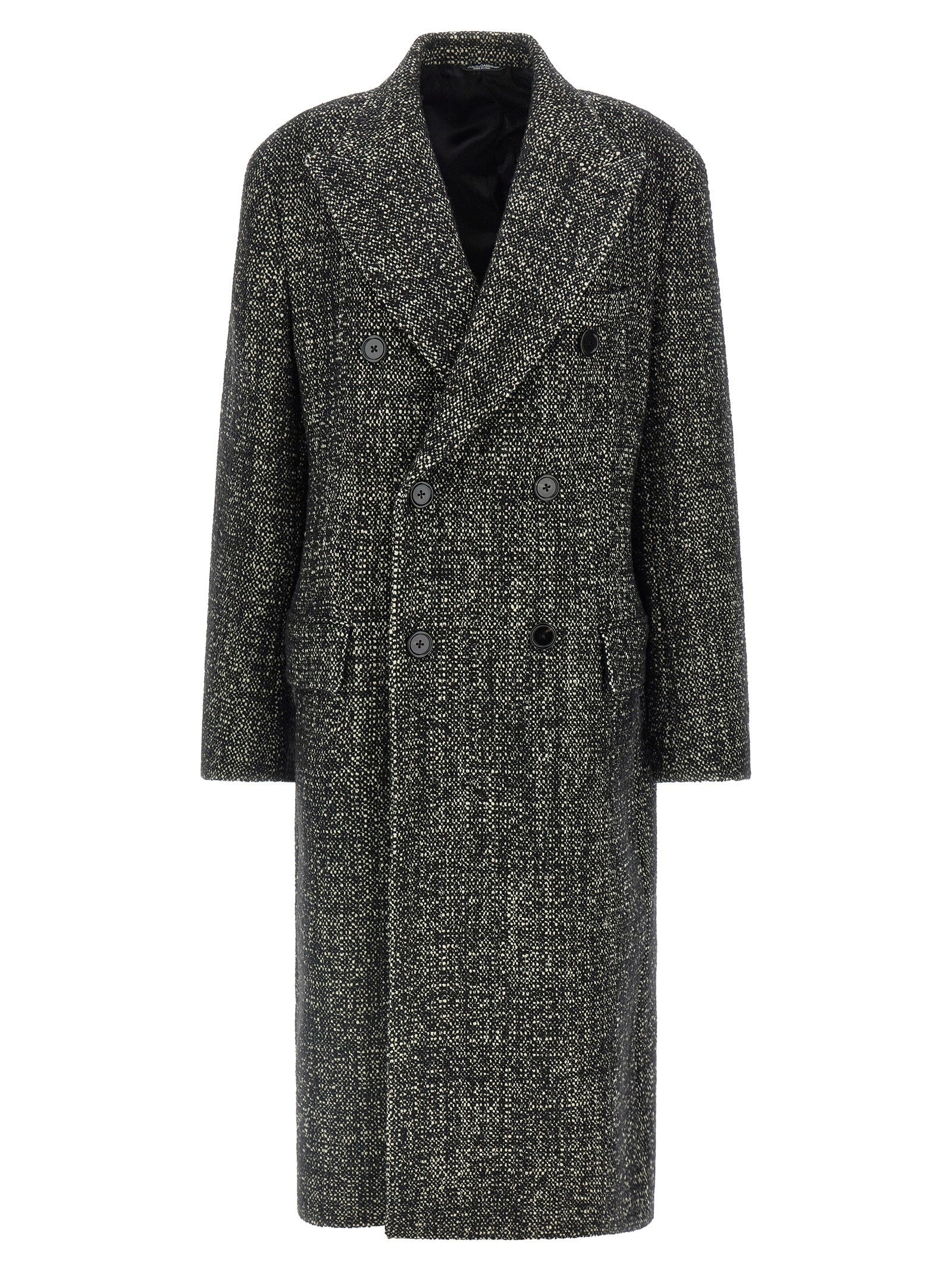 Dolce &amp; Gabbana Bouclé Wool Coat White