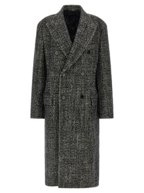 Dolce &amp; Gabbana Bouclé Wool Coat White