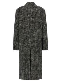 Dolce &amp; Gabbana Bouclé Wool Coat White