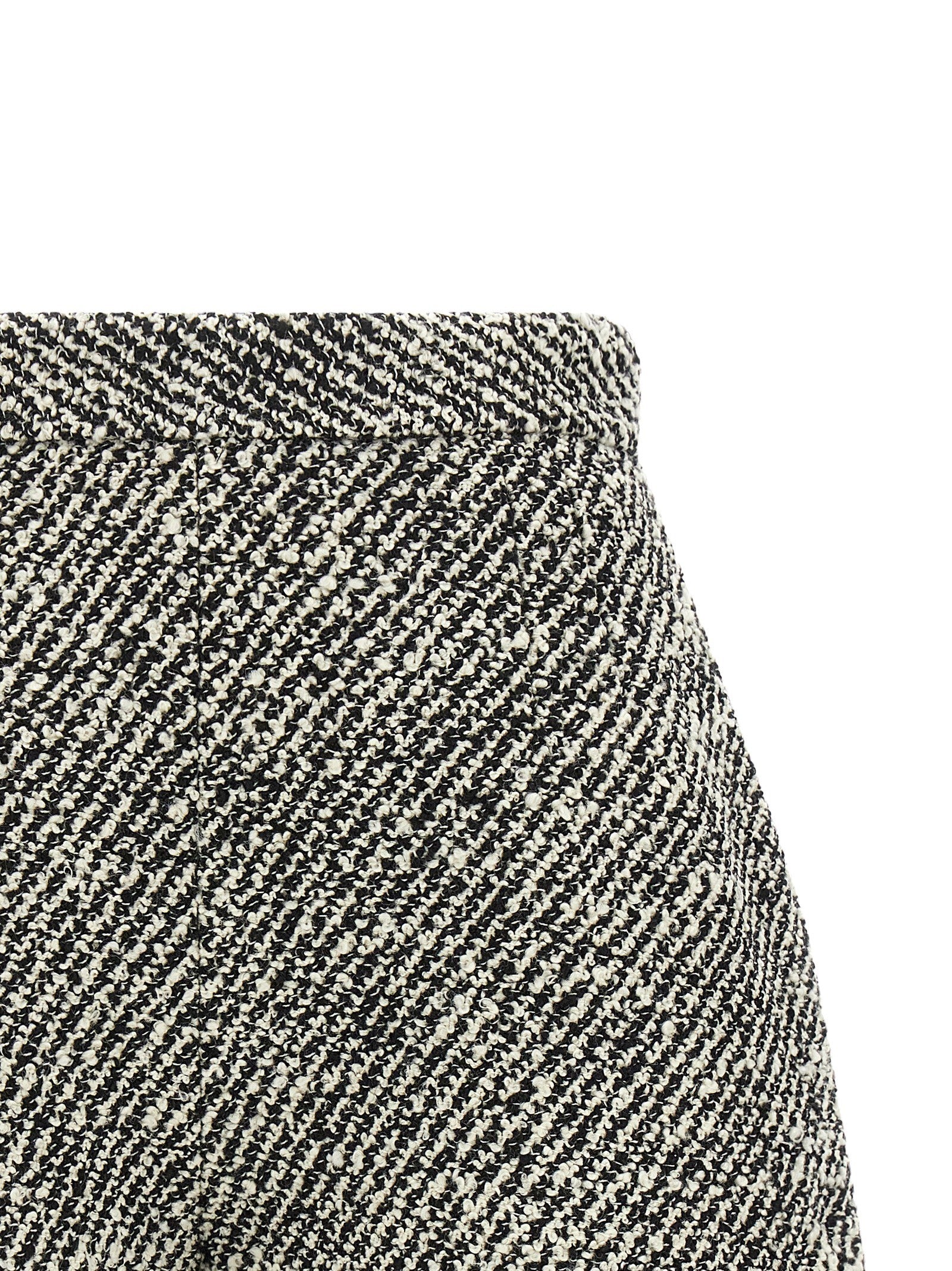 Versace Bouclé Wool Shorts White