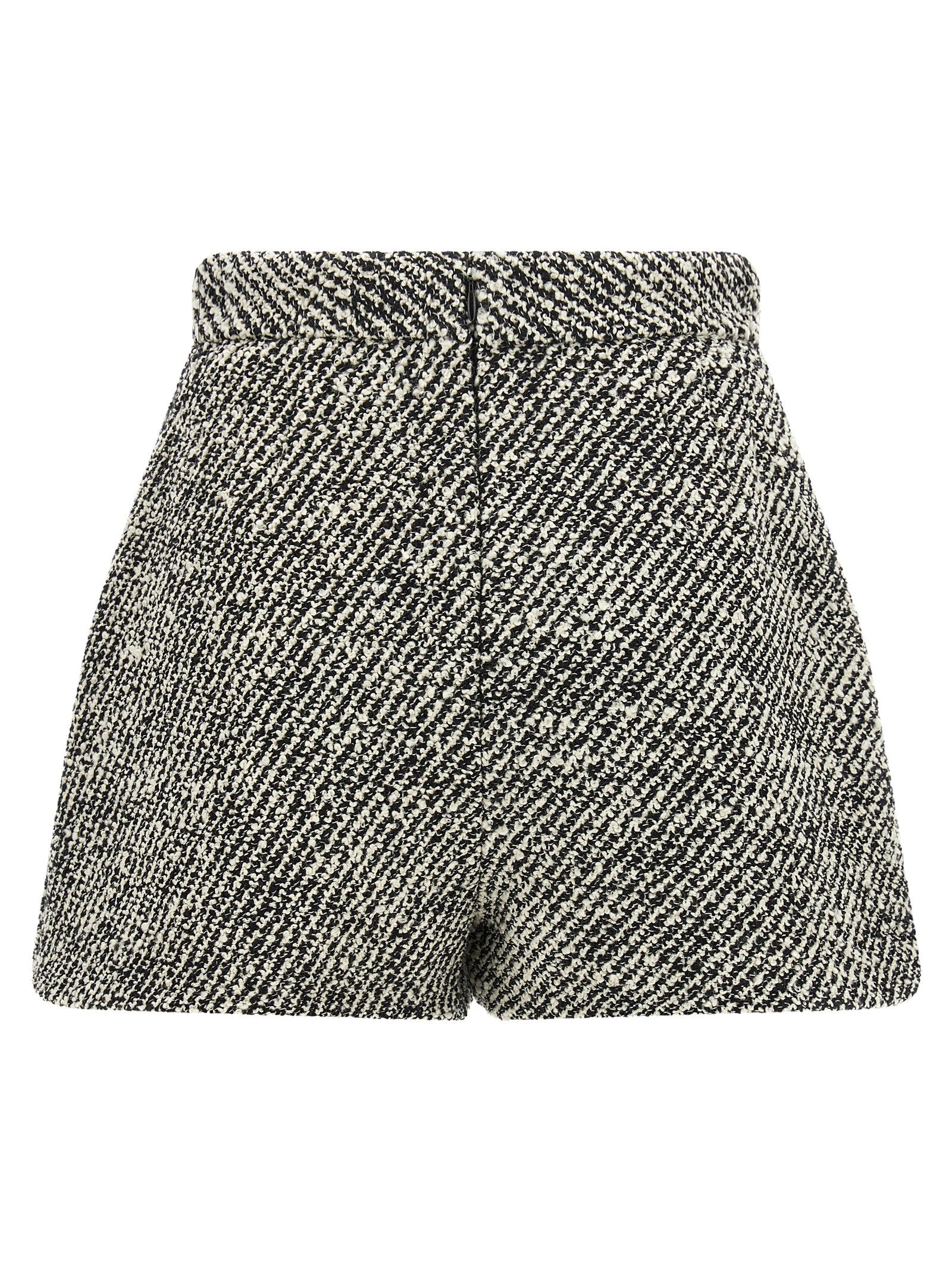 Versace Bouclé Wool Shorts White