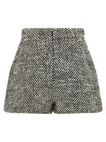 Versace Bouclé Wool Shorts White