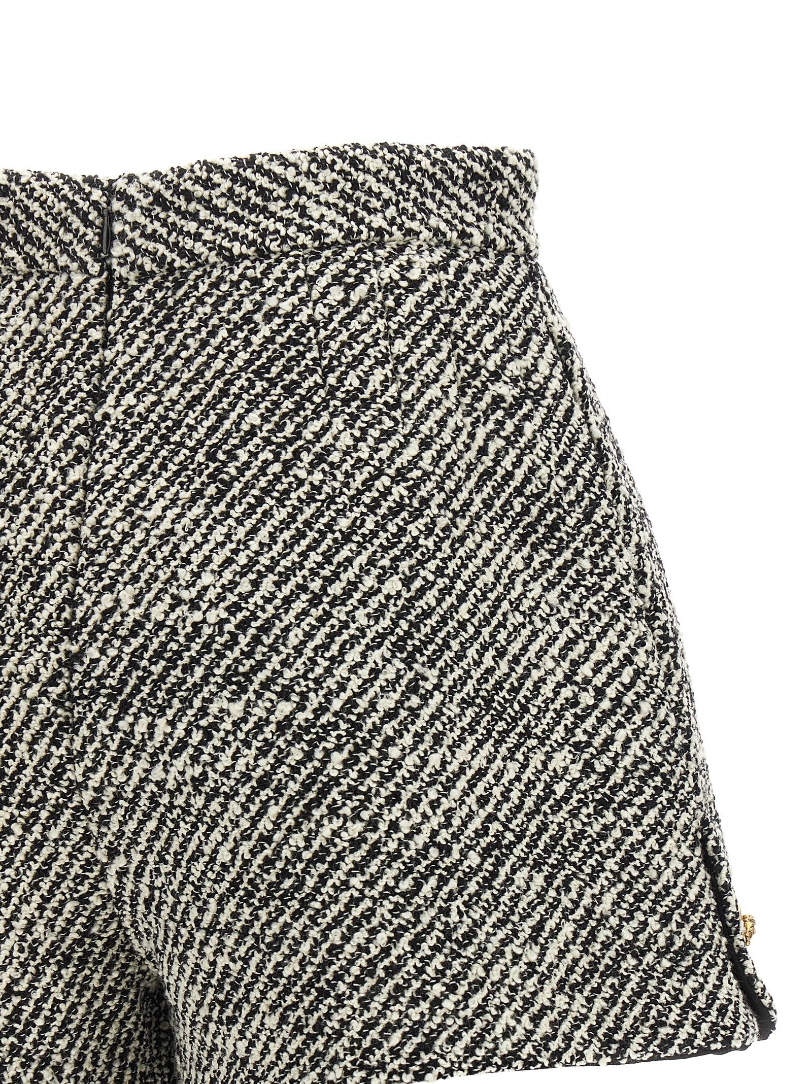 Versace Bouclé Wool Shorts White