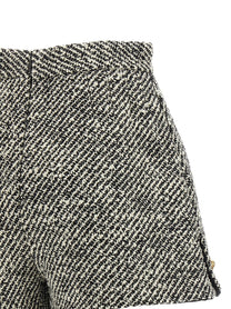 Versace Bouclé Wool Shorts White
