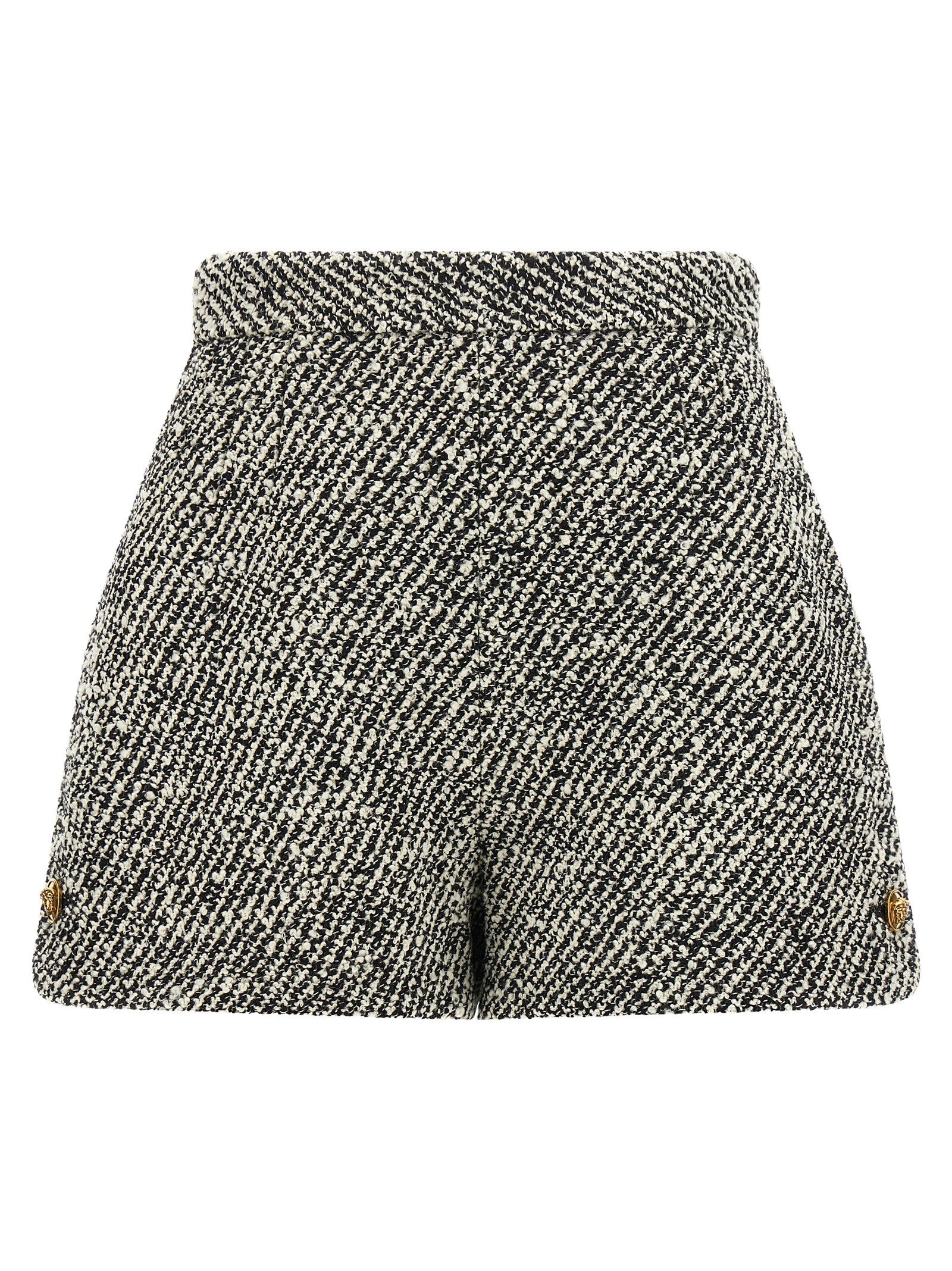 Versace Bouclé Wool Shorts White