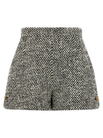 Versace Bouclé Wool Shorts White