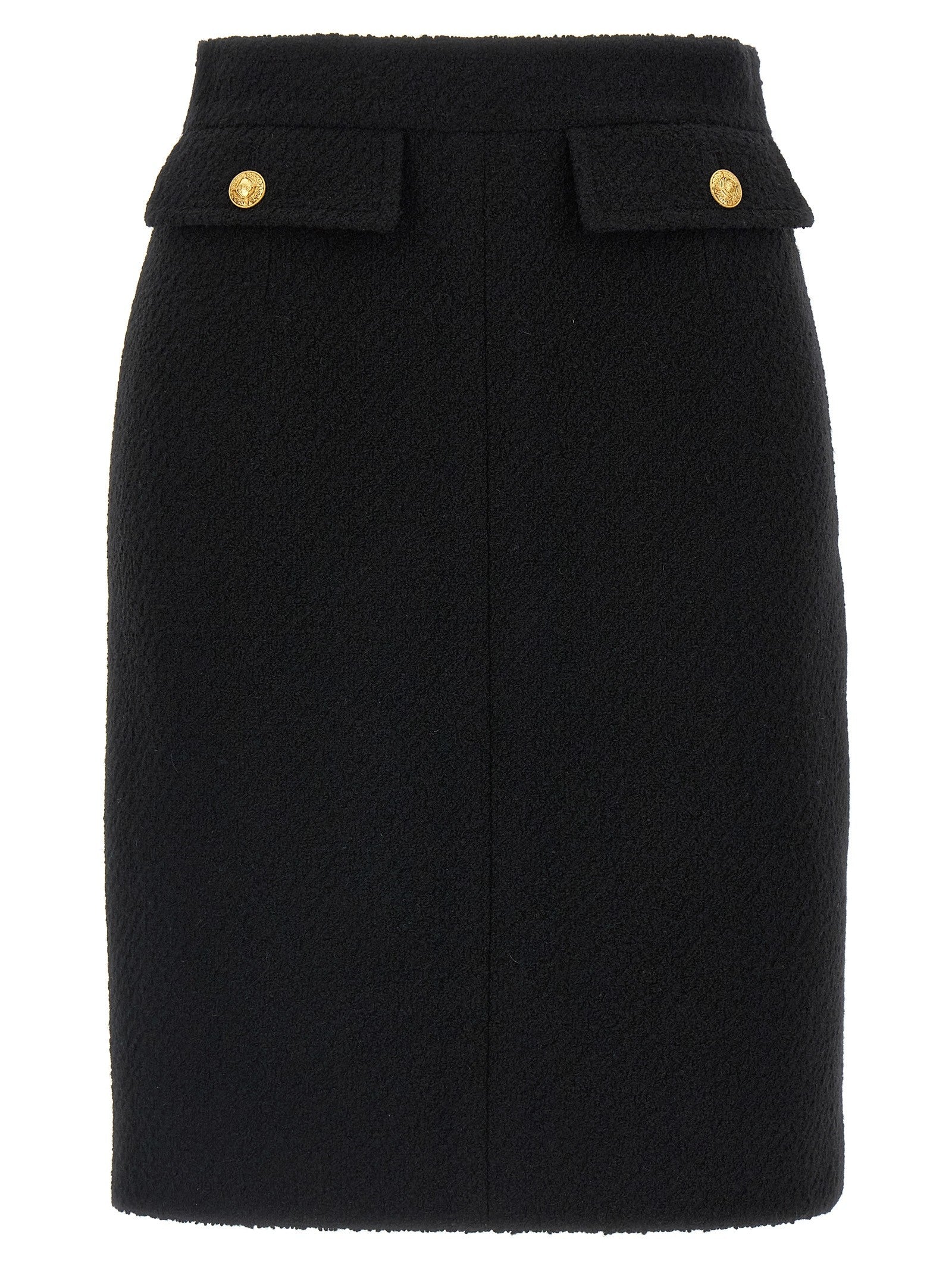 Chloé Bouclé Wool Skirt Black