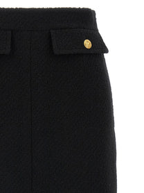 Chloé Bouclé Wool Skirt Black