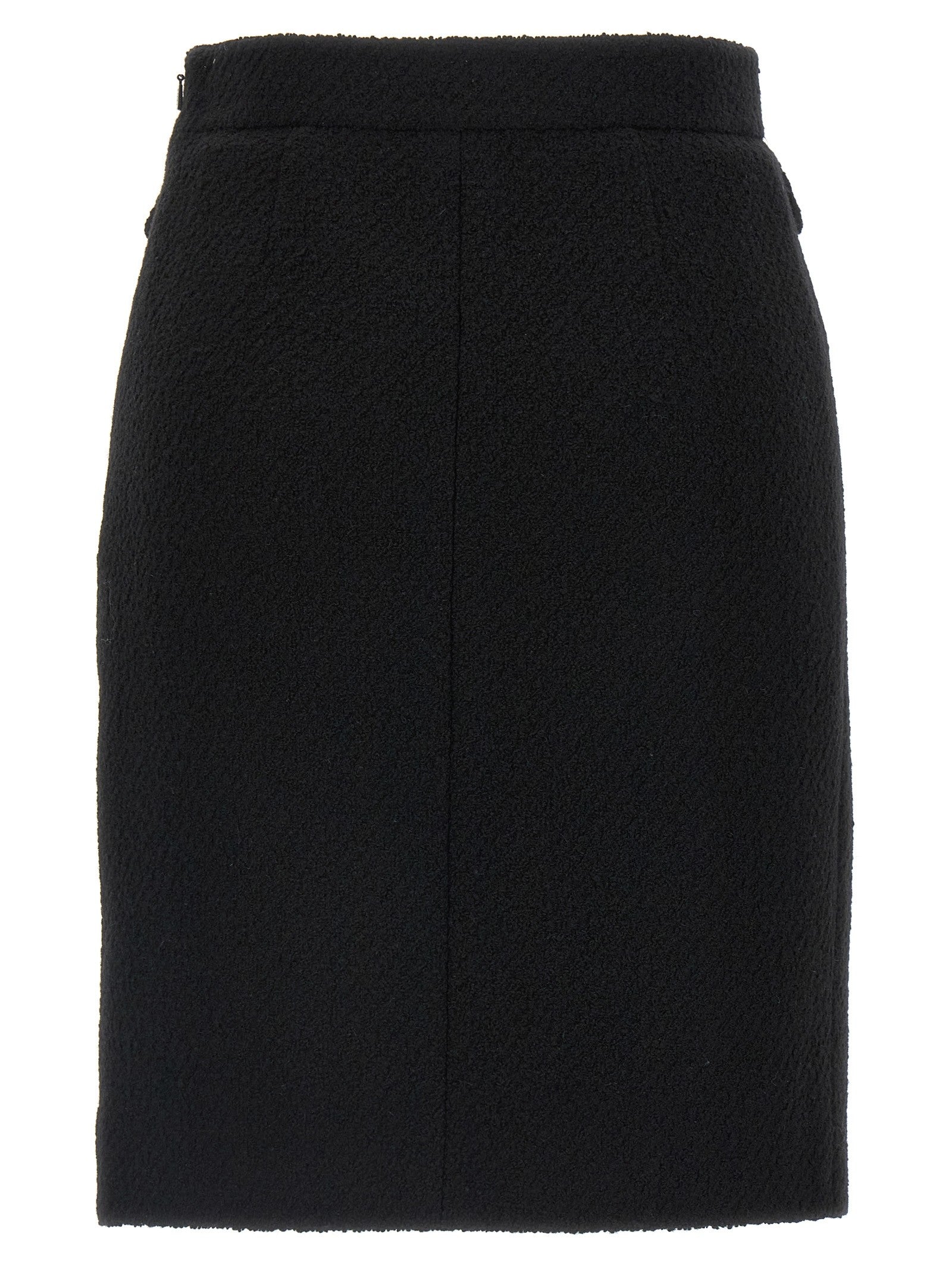 Chloé Bouclé Wool Skirt Black