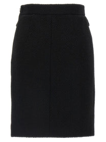 Chloé Bouclé Wool Skirt Black