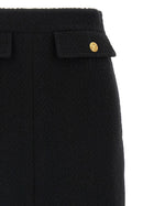 Chloé Bouclé Wool Skirt Black, view 3