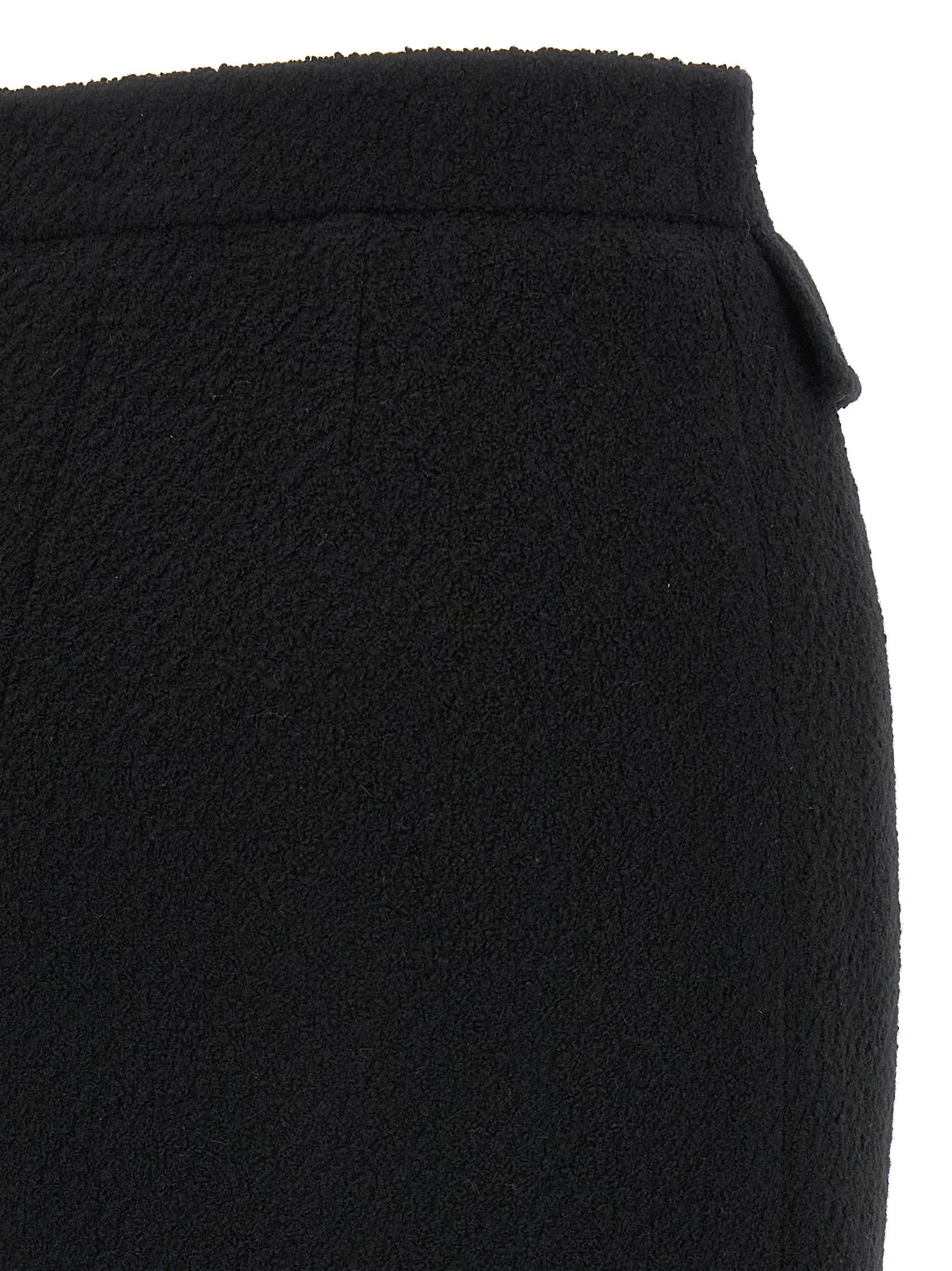 Chloé Bouclé Wool Skirt Black
