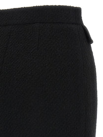Chloé Bouclé Wool Skirt Black