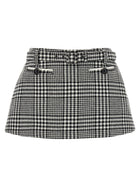 self-portrait Bouclé Wool Skort White