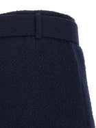 self-portrait Bouclé Wool Skort Blue, view 4