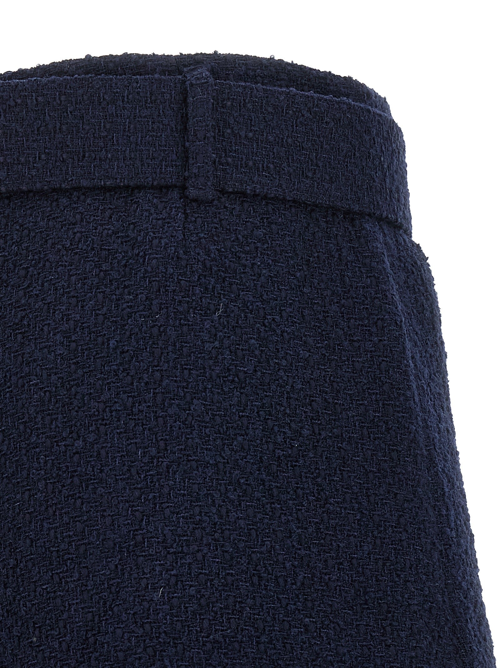 self-portrait Bouclé Wool Skort Blue