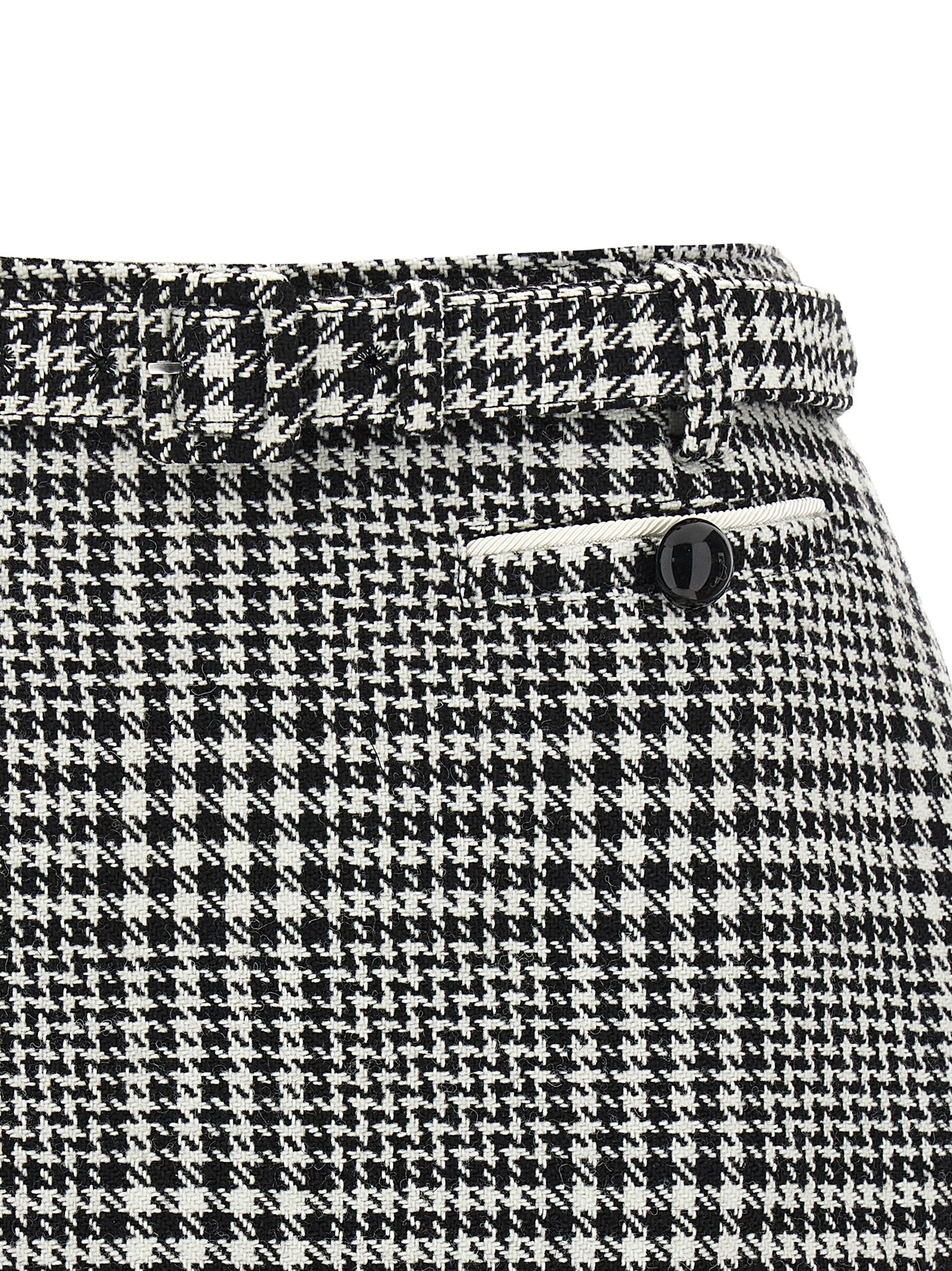 self-portrait Bouclé Wool Skort White
