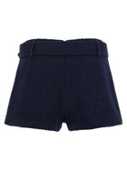 self-portrait Bouclé Wool Skort Blue, view 2