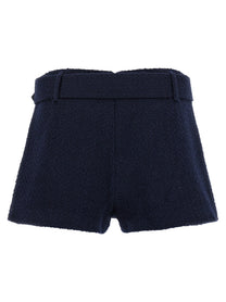 self-portrait Bouclé Wool Skort Blue