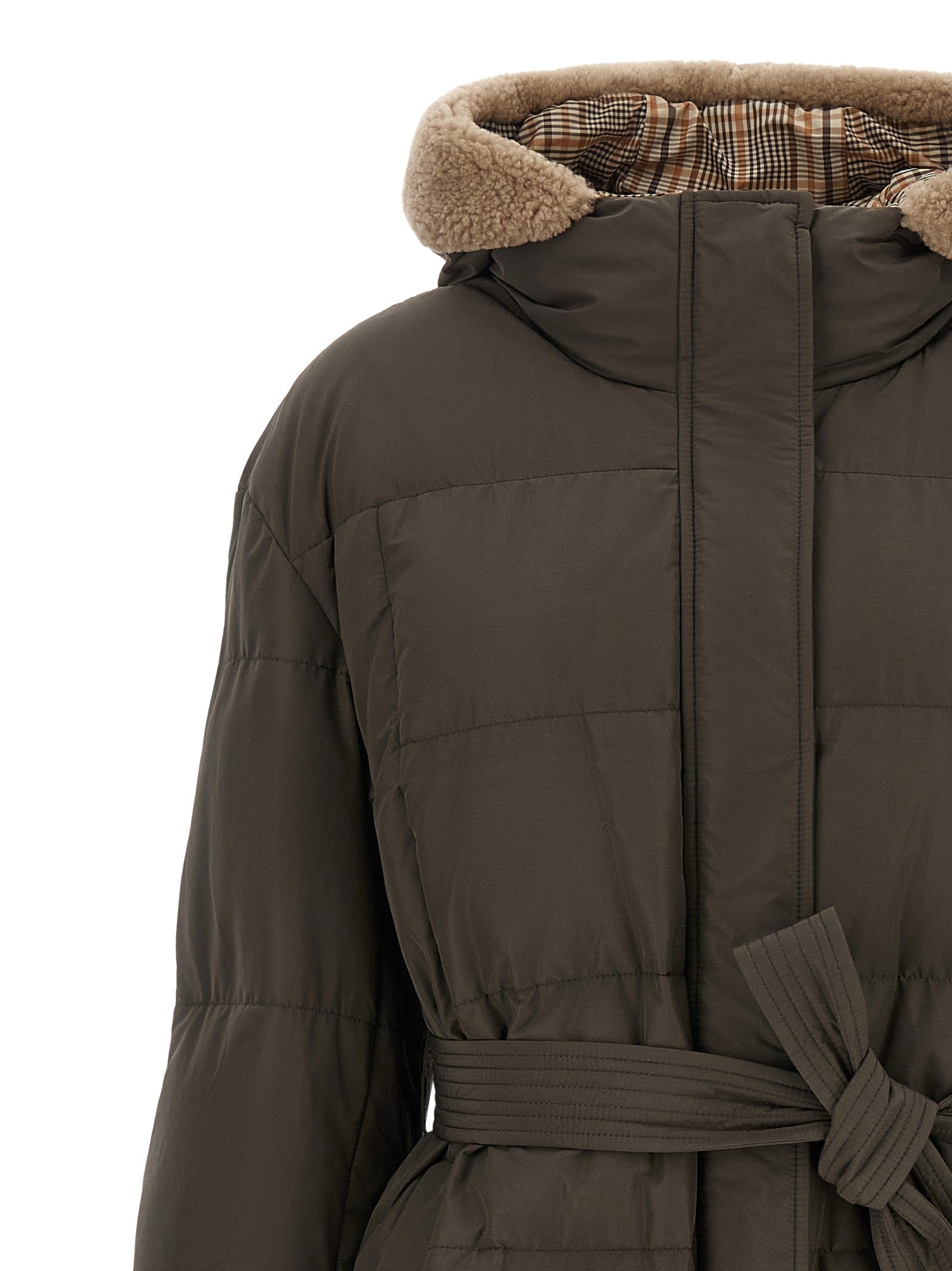 Brunello Cucinelli Boudin Quilted Down Jacket Green