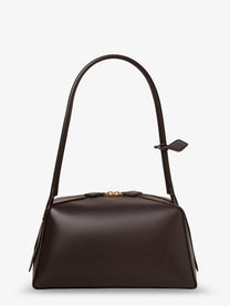 ALAÏA Women's Bouledogue Leather Shoulder Bag Brown