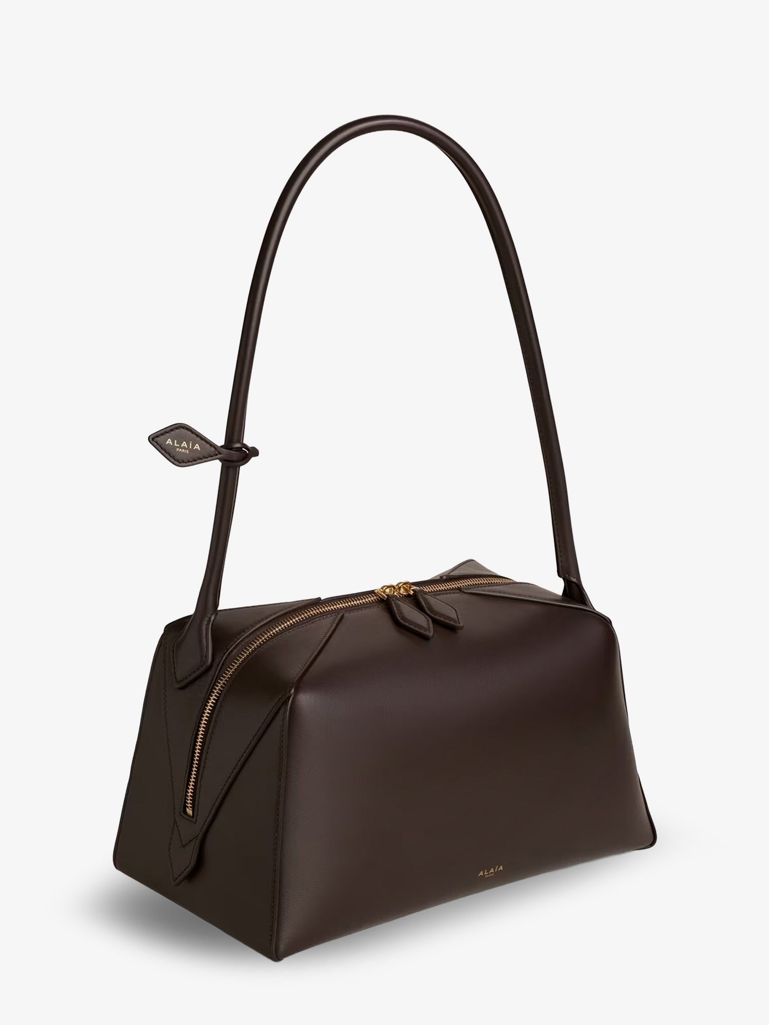 ALAÏA Women's Bouledogue Leather Shoulder Bag Brown