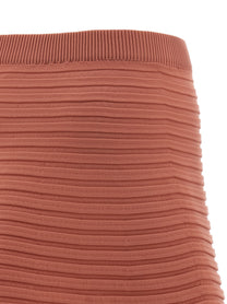 Pleats Please Issey Miyake Bounce Knit Skirt Blue