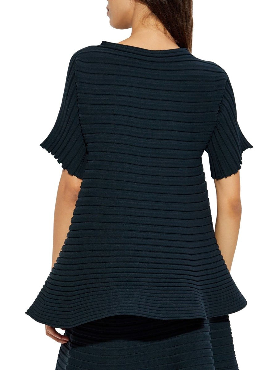 Pleats Please Issey Miyake Women's Bounce Knit Top Green Pleats Please Issey Miyake