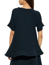 Pleats Please Issey Miyake Women's Bounce Knit Top Green Pleats Please Issey Miyake