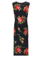 Dolce &amp; Gabbana Women's Bouquet Rose Dress Black