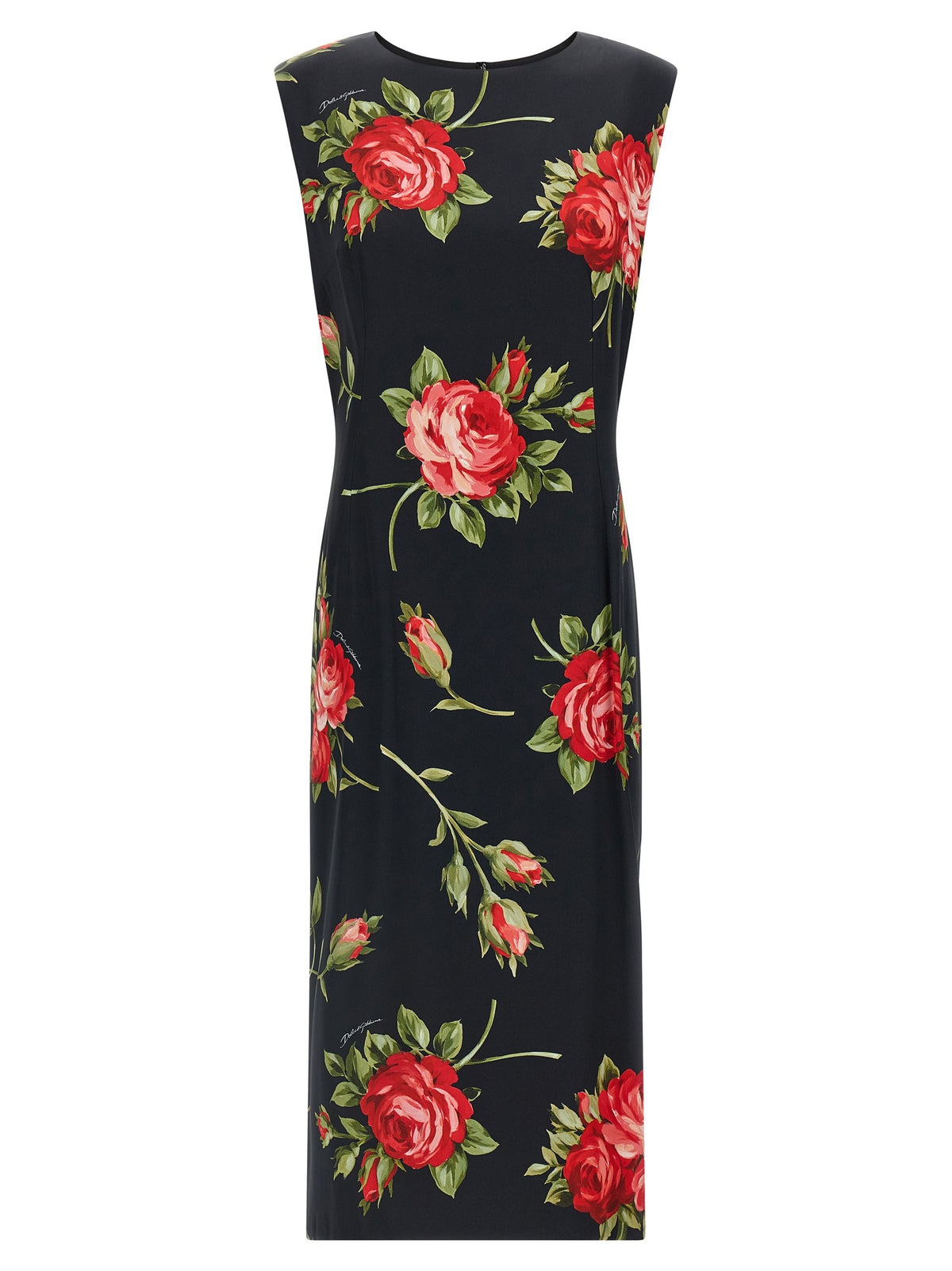 Dolce &amp; Gabbana Women's Bouquet Rose Dress Black