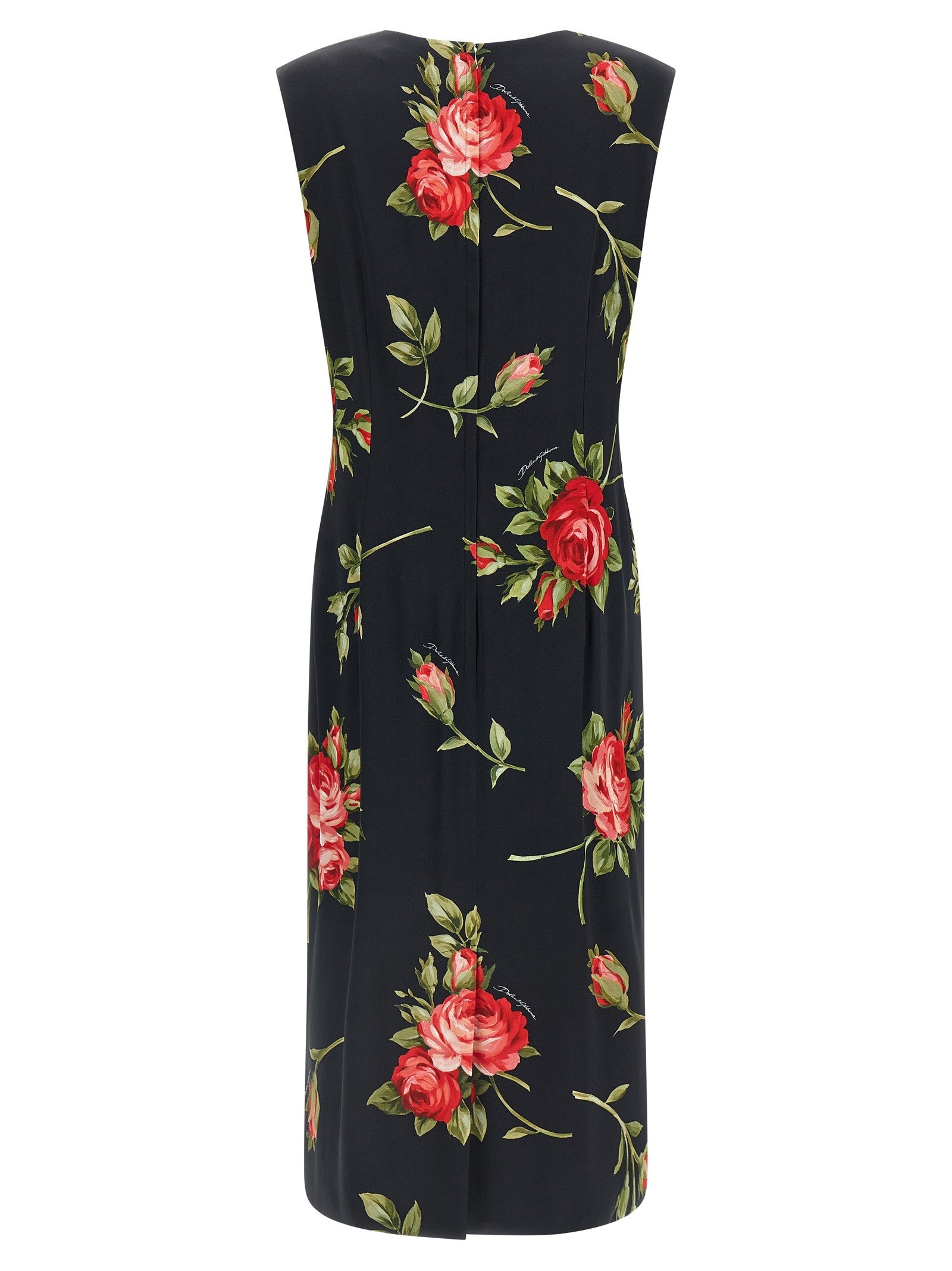 Dolce &amp; Gabbana Women's Bouquet Rose Dress Black