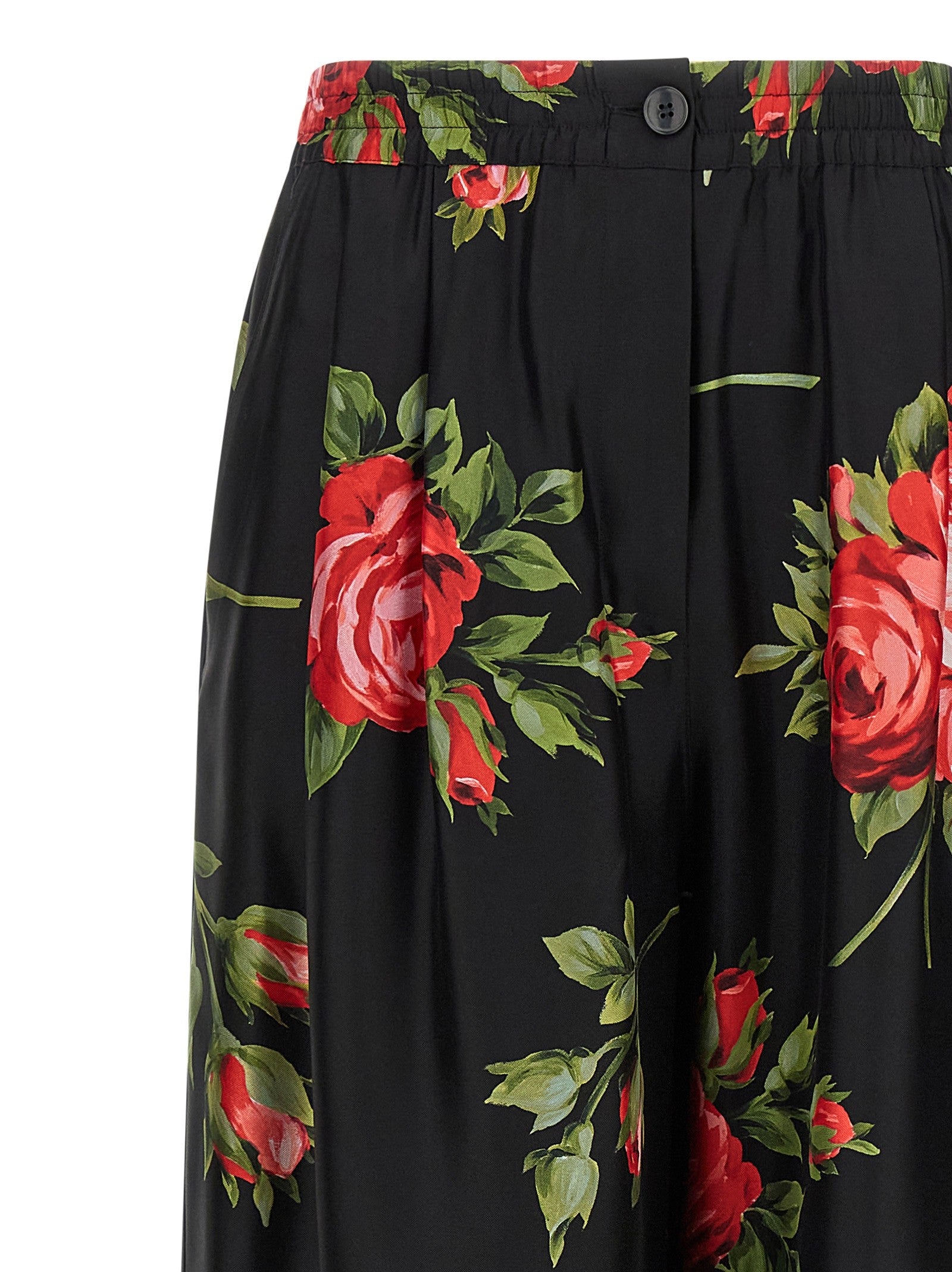 Dolce &amp; Gabbana Bouquet Rose Pants Black
