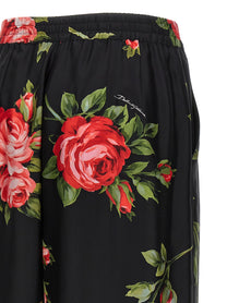 Dolce &amp; Gabbana Bouquet Rose Pants Black