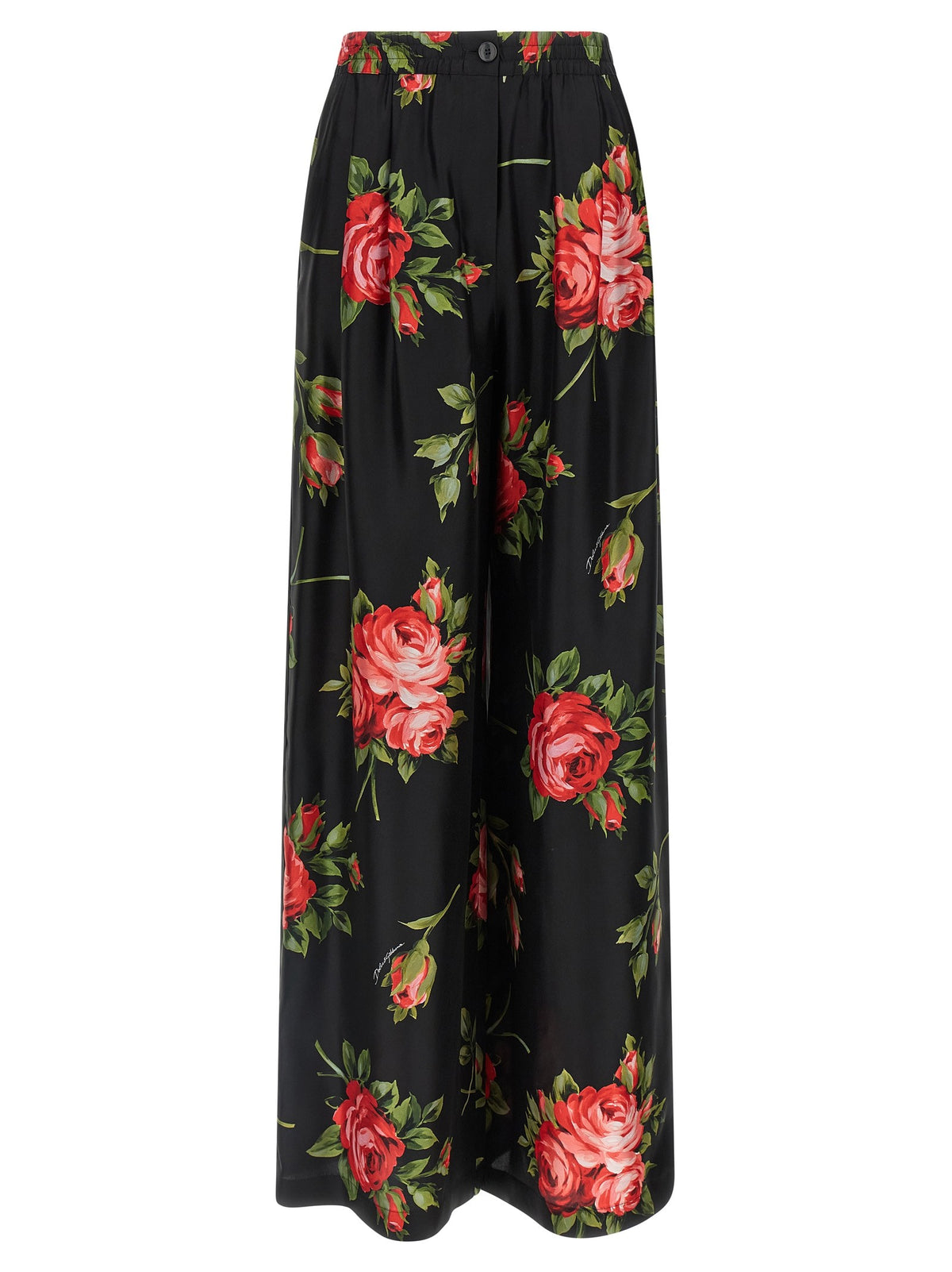 Dolce &amp; Gabbana Bouquet Rose Pants Black